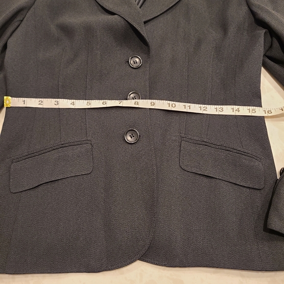 Ann Taylor Petites Business Blazer Jacket Shoulder Pads, Gray, 6P - Picture 11 of 16